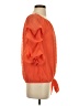 CeCe 100% Polyester Orange 3/4 Sleeve Blouse Size S - photo 4