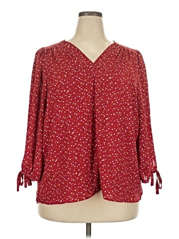 Olivia Grey 3/4 Sleeve Blouse (view 1)