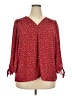 Olivia Grey 100% Polyester Burgundy 3/4 Sleeve Blouse Size XXL - photo 1