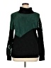 Alfani Color Block Green Turtleneck Sweater Size XL - photo 1