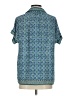 Max Studio 100% Polyester Paisley Teal Short Sleeve Blouse Size XS - photo 2