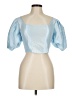 Topshop Blue Short Sleeve Blouse Size 6 - photo 1