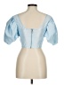 Topshop Blue Short Sleeve Blouse Size 6 - photo 2
