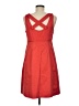 Merona Solid Red Casual Dress Size 8 - photo 2