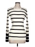 Vince Camuto Stripes Ivory Pullover Sweater Size L - photo 1