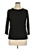Lesley Evers Black 3/4 Sleeve T-Shirt Size 1X - photo 1