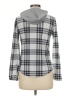 No Comment Plaid Silver Long Sleeve Blouse Size M - photo 2