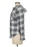 No Comment Plaid Silver Long Sleeve Blouse Size M - photo 5