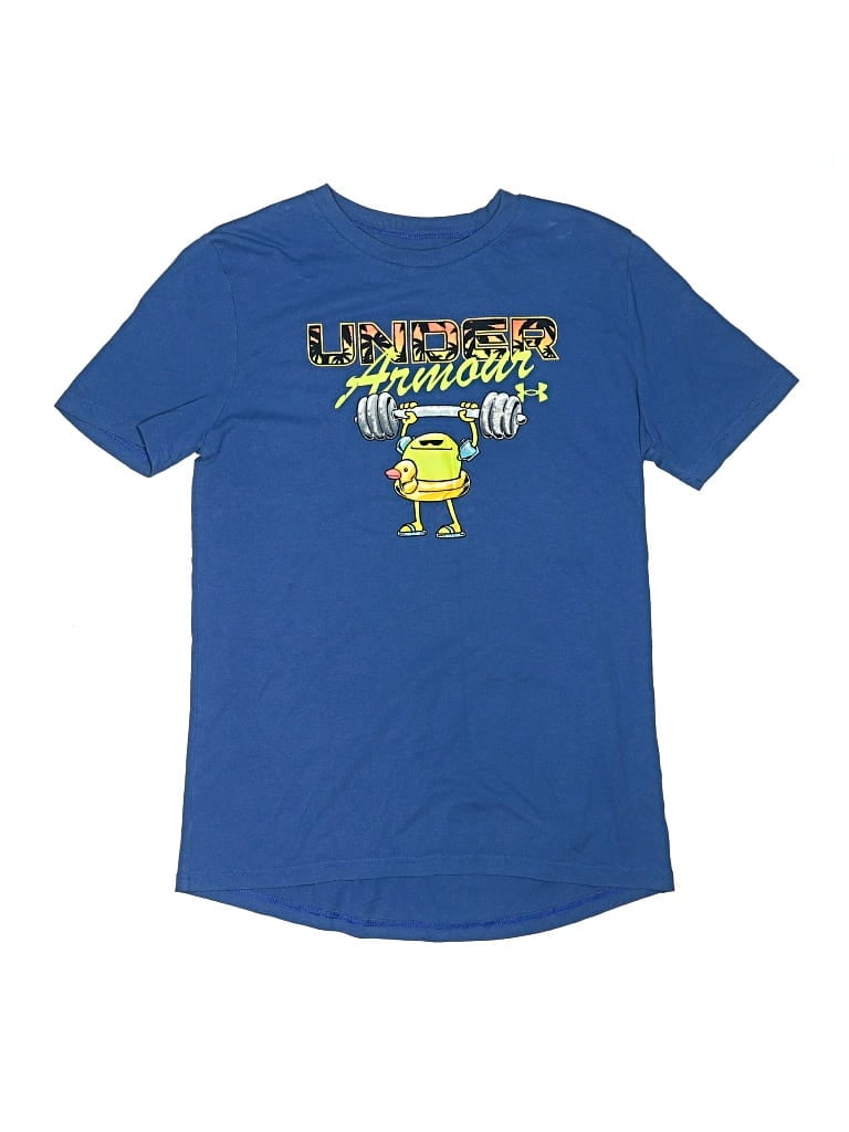 Pre-owned Under Armour Kids' Short Sleeve T-shirt In Blue