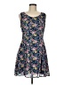 Worthington 100% Polyester Floral Blue Casual Dress Size 8 Petite - photo 1