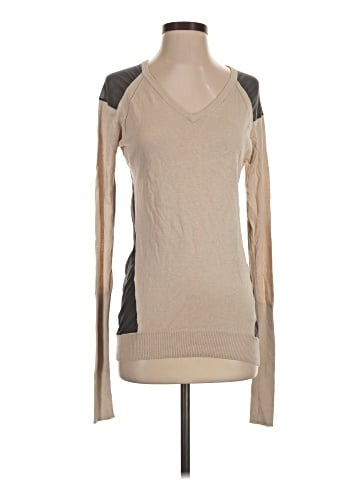Blanc Noir Silk Pullover Sweater (view 1)