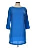 Tildon Solid Blue Casual Dress Size L - photo 1