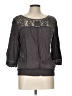 Solitaire 100% Rayon Gray 3/4 Sleeve Blouse Size L - photo 1