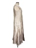 Komarov Metallic Silver Cocktail Dress Size Lg (3) - photo 4