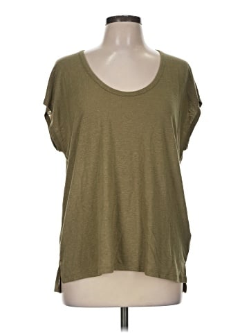 Madewell Linen-Blend U-Scoop Tee (view 1)