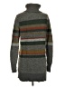 Banana Republic Stripes Gray Turtleneck Sweater Size XS - photo 2