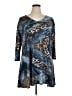 Valentina Animal Print Blue Casual Dress Size 1X - photo 1