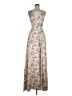 Shein 100% Polyester Floral Tan Casual Dress Size 6 - photo 1