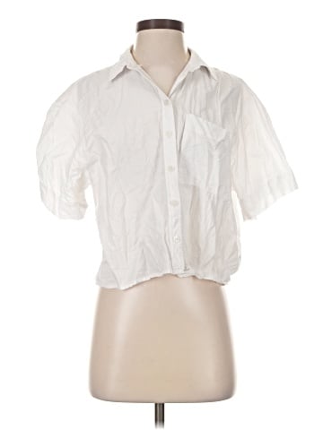 Madewell Cropped Utility Button-Up Shirt (view 1)