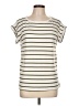 Just Be... Stripes Ivory Short Sleeve T-Shirt Size L - photo 1