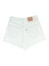 Levi's 100% Cotton White Denim Shorts Size 28 waist - photo 2