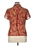 Emma James 100% Polyester Paisley Red Short Sleeve Blouse Size 14 - photo 2