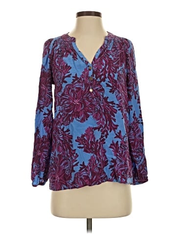 Lilly Pulitzer Long Sleeve Silk Top (view 1)
