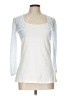 Knitworks 100% Polyester White Blue Shrug Size 12 - photo 1