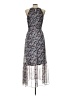 Collective Concepts 100% Polyester Paisley Blue Cocktail Dress Size L - photo 2