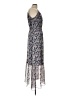 Collective Concepts 100% Polyester Paisley Blue Cocktail Dress Size L - photo 4