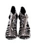 Tahari Animal Print Silver Heels Size 6 1/2 - photo 2