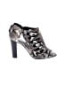 Tahari Animal Print Silver Heels Size 6 1/2 - photo 1
