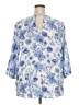 Olivia Grey Blue 3/4 Sleeve Blouse Size 2X - photo 2