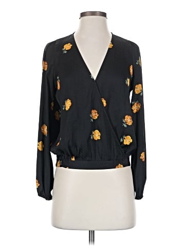 Madewell Bubble-Sleeve Wrap Top in Floating Florets (view 1)