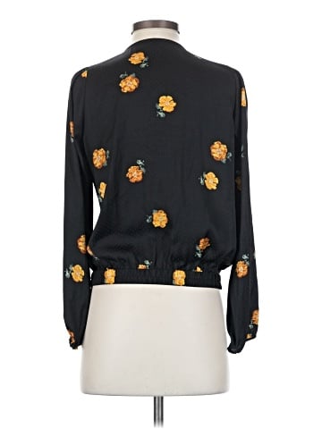 Madewell Bubble-Sleeve Wrap Top in Floating Florets (view 2)