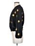 Madewell 100% Polyester Black Bubble-Sleeve Wrap Top in Floating Florets Size XS - photo 5