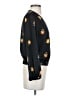 Madewell 100% Polyester Black Bubble-Sleeve Wrap Top in Floating Florets Size XS - photo 4