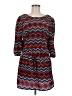 Bebop 100% Polyester Chevron-herringbone Red Casual Dress Size M - photo 1