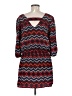 Bebop 100% Polyester Chevron-herringbone Red Casual Dress Size M - photo 2