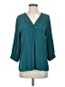 Unbranded 100% Polyester Teal 3/4 Sleeve Blouse Size S - photo 1
