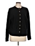 Karen Scott 100% Wool Solid Black Wool Cardigan Size L - photo 1