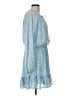 GB 100% Polyester Paisley Blue Casual Dress Size L - photo 4