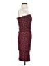 Reference 100% Polyester Hearts Burgundy Cocktail Dress Size S - photo 4