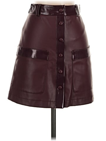 STAUD Faux Leather Skirt (view 1)