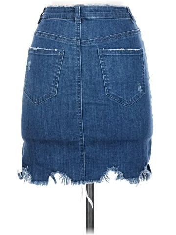 Missguided Denim Skirt (view 2)