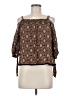 Daytrip 100% Rayon Brown 3/4 Sleeve Blouse Size M - photo 1