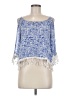 Varga 100% Rayon Blue 3/4 Sleeve Top Size M - photo 1