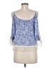 Varga 100% Rayon Blue 3/4 Sleeve Top Size M - photo 2