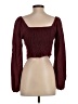 Kirious Burgundy Long Sleeve Blouse Size XS - photo 2