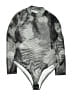 Shein Curve Silver Black Bodysuit Size 1X - photo 1